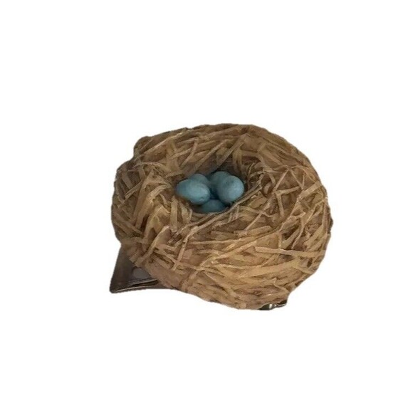 Bastin Robin’s Eggs Nest Blue Clip Bird 1” - Picture 2 of 4